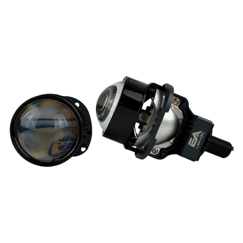 Bi-LED лінзи 2.5" X14 Upgrade EA Light X 65/75W 6000K Blue Lens, подвійний рефлектор ближнє/далеке світло (2 шт.) (03634)