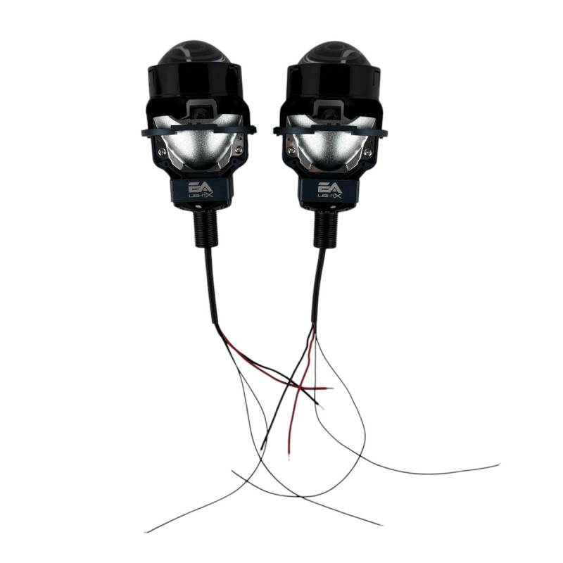 Bi-LED лінзи 2.5" X14 Upgrade EA Light X 65/75W 6000K Blue Lens, подвійний рефлектор ближнє/далеке світло (2 шт.) (03634)