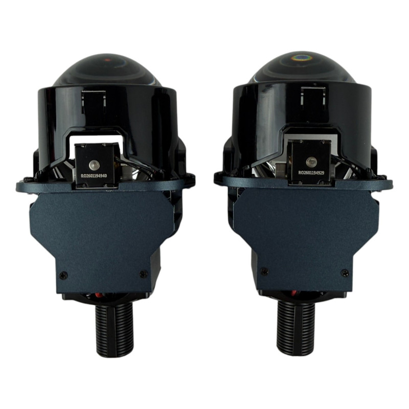 Bi-LED лінзи 2.5" X14 Upgrade EA Light X 65/75W 6000K Blue Lens, подвійний рефлектор ближнє/далеке світло (2 шт.) (03634)