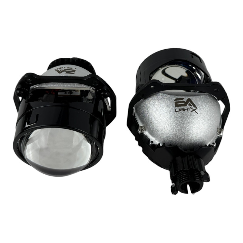 Bi-LED лінзи 2.5" X4 EA Light X 47/54W 6000K Blue Lens ближнє/далеке світло (2 шт.) (03624)