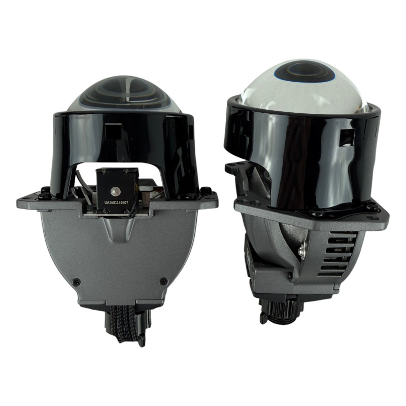 Bi-LED лінзи 3.0" X8 EA Light X 60/70W 6000K Blue Lens, подвійний рефлектор ближнє/далеке світло (2 шт.) (03628)