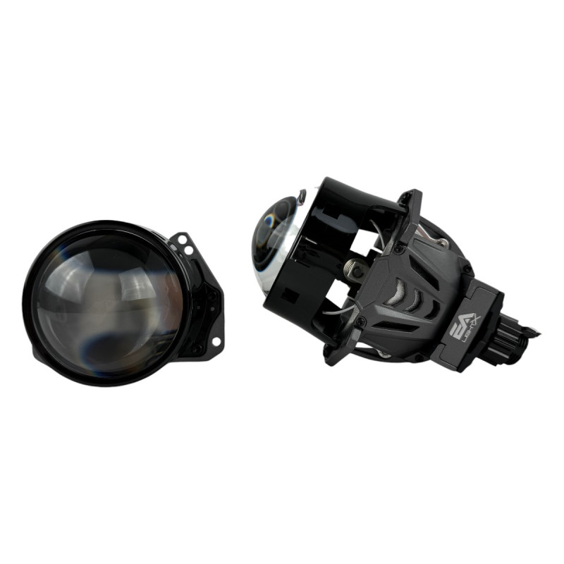 Bi-LED лінзи 3.0" X8 EA Light X 60/70W 6000K Blue Lens, подвійний рефлектор ближнє/далеке світло (2 шт.) (03628)