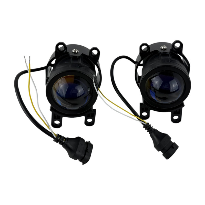 Bi-LED лінзи 2.5" FX-2 EA Light X 52/62W 6000K Blue Lens ближнє/далеке світло (2 шт.) (03635)