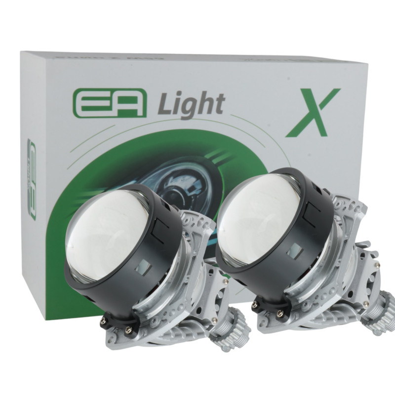 Комплект LED Bi-лінз EA Light X BL-3" H8 60/65W — 5700K, ближній/далекий, ангельські очі