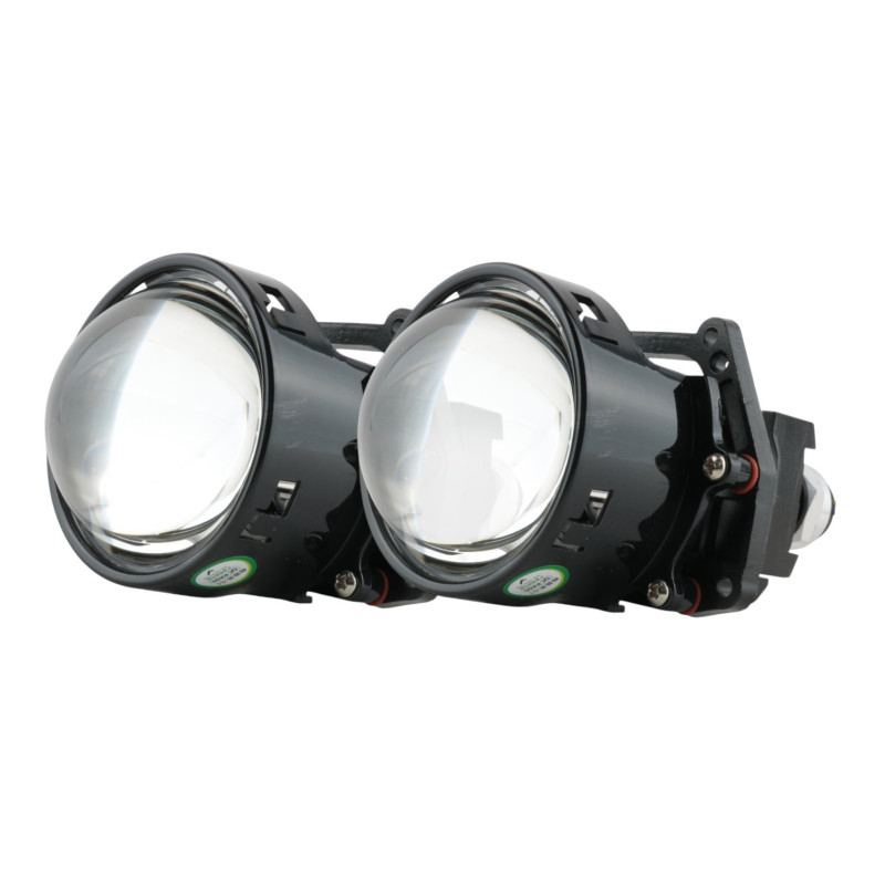 LED лінза 3" ZY-4 Bi-LED 52/60W 24V, 5700K, з ангельськими очима (комплект)