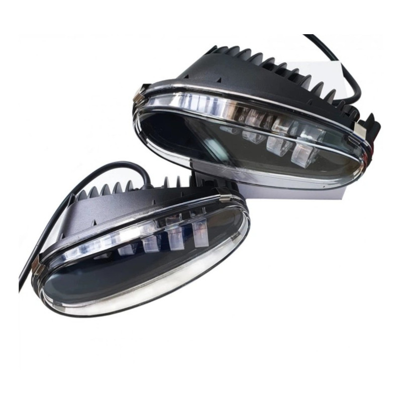 Дворежимні LED Протитуманні фари Daewoo Lanos / Sens (Ланос) Біло-Жовте світло 50W ПТФ Light X комплект