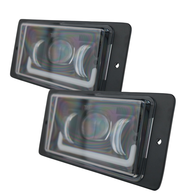 LED Протитуманні фари ВАЗ 2110-2115 / 2114 / 2113 з ДХО (DRL) 40W Лінзовані ПТФ Light X комплект