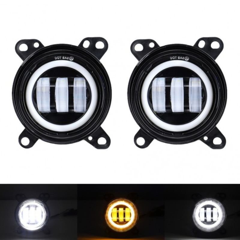 Противотуманные фары DAF 105 30W LED біло-жовте світло ближній промінь комплект 2 шт (03417)