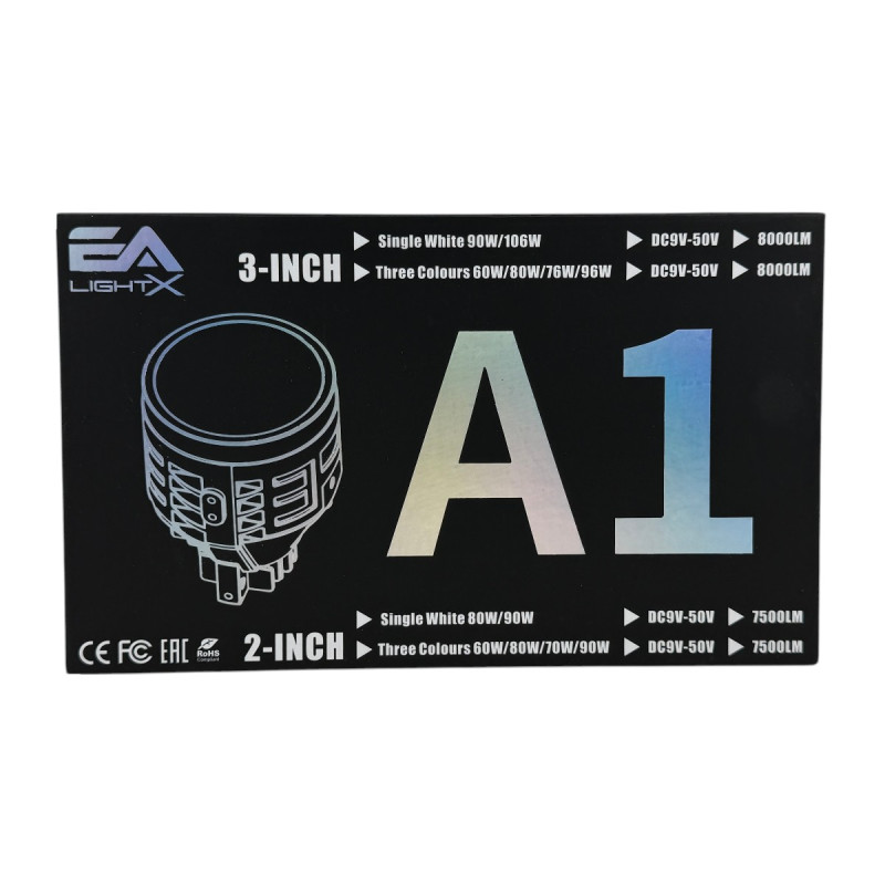 Світлодіодні протитуманні фари LED лінзи EA Light X A1 Honda 2" 80W 12-24V білі (комплект 2 шт.)