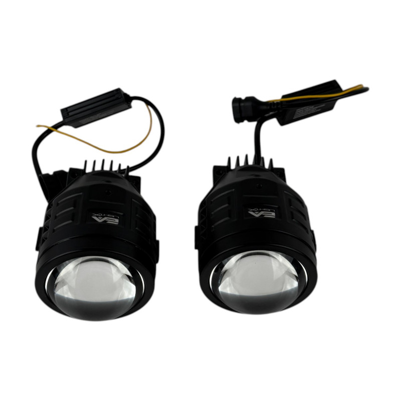 Світлодіодні протитуманні фари Bi-LED лінзи EA Light X A1 Nissan Juke 90W 12-24V двоколірні біло-жовті (комплект 2 шт.)