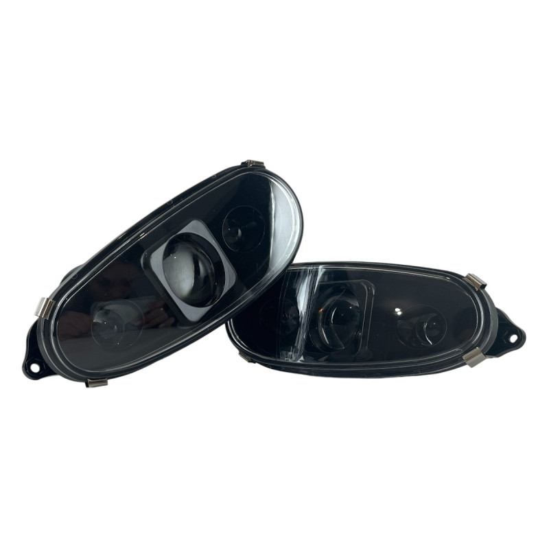LED Протитуманні фари Daewoo Lanos / Sens (Ланос) 3 Лінзи 60W + ДХО (DRL) Світлодіодні ПТФ Light X комплект