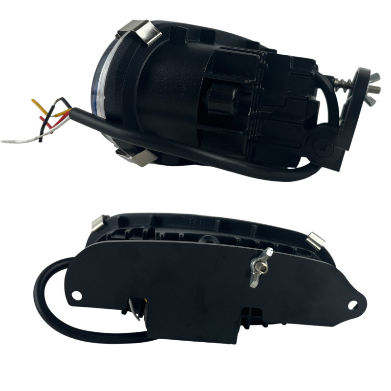LED Протитуманні фари Daewoo Lanos / Sens (Ланос) 3 Лінзи 60W + ДХО (DRL) Світлодіодні ПТФ Light X комплект