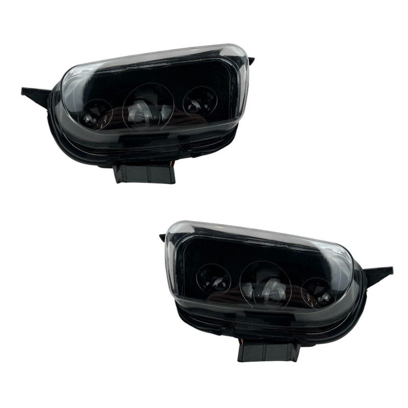 LED Протитуманні фари VW T4 Transporter / Caravelle (Т4) 3 Лінзи 60W + ДХО (DRL) Світлодіодні ПТФ Light X комплект