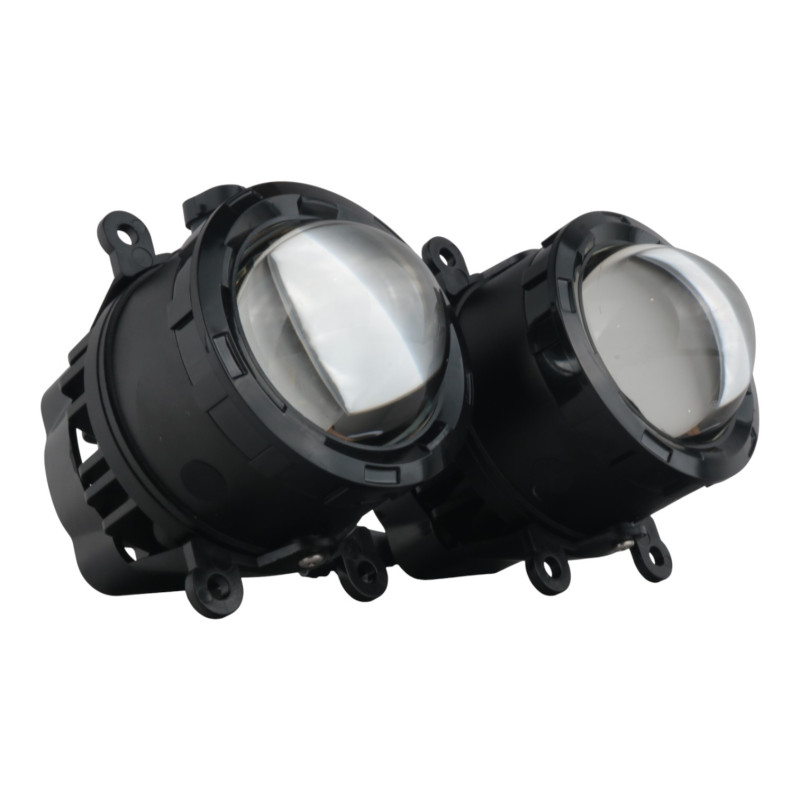 Дворежимні LED ПТФ Renault / Toyota / Mitsubishi / Lada 60W Біло-Жовте світло (3000K/6000K) Лінзи Light X комплект