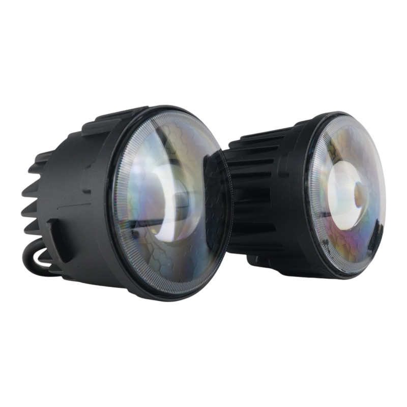 Дворежимні LED Протитуманні фари Nissan Qashqai / X-Trail / Juke / Note (Нісан) Біло-Жовті 64W ПТФ Light X комплект