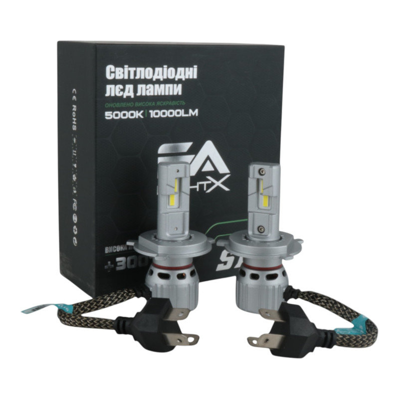 LED лампи H4 EA Light X S10 Hi/Low 10000Lm 5000K CSP 12-24V 2 шт