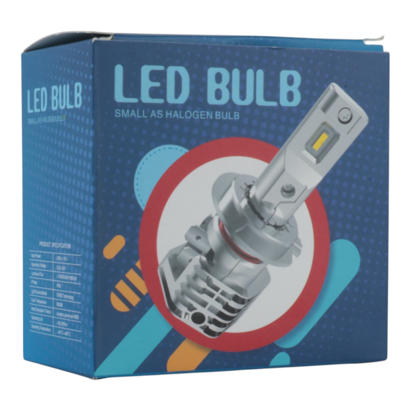 LED лампи H1 EA Light X M4 3200Lm 5500K CSP 12/24V безвентиляторні для авто головне світло / ПТФ (2 шт.)