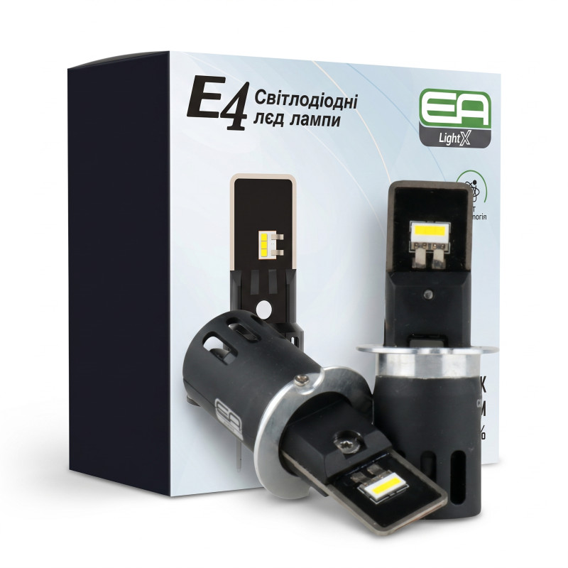 LED лампи H3 EA Light X E4 8000Lm 5000K CSP 9-32V для авто протитуманні фари / ПТФ (2 шт.)