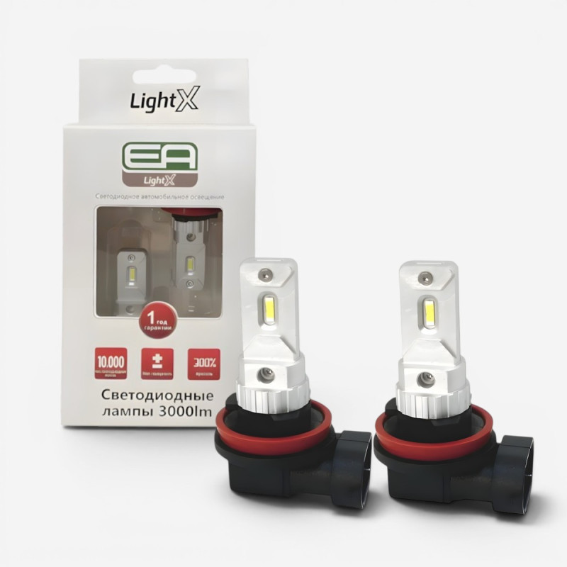 LED лампи HB4 (9006) EA Light X LSKA-G11 3000Lm 3000K Yellow жовте світло в ПТФ (2 шт.)