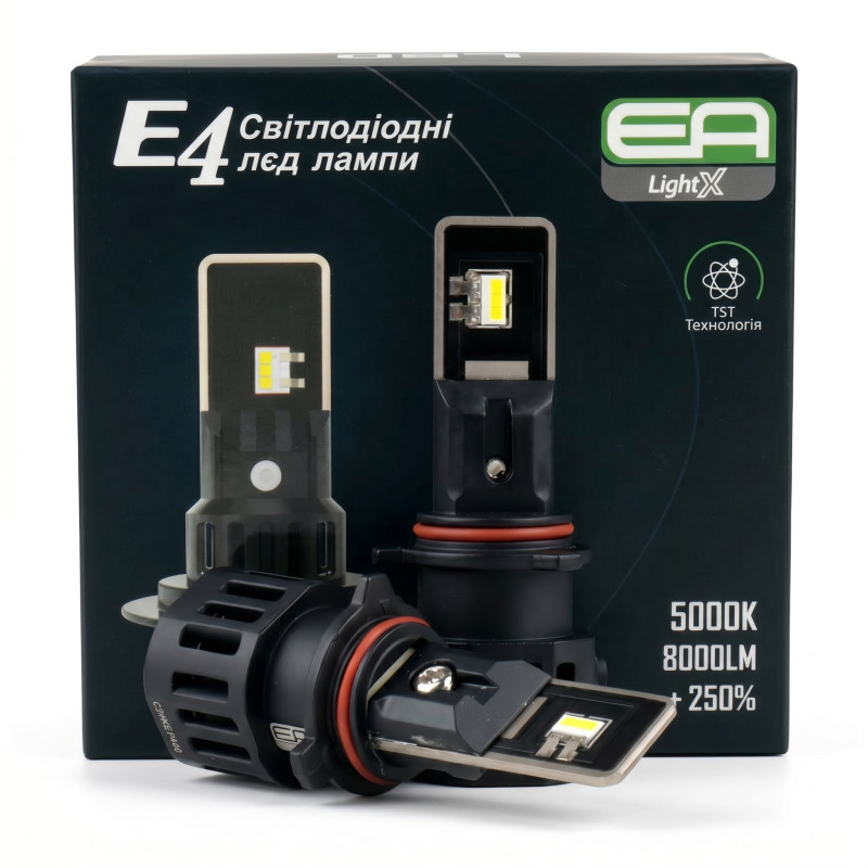 LED лампи P13 EA Light X E4 8000Lm 5000K 9-32V CSP 2 шт (03215)