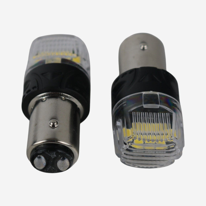 Світлодіодні LED лампи 1157 (BAY15d) EA Light X 16SMD 360° білі двоконтактні в стопи та габарити (комплект 2 шт.)