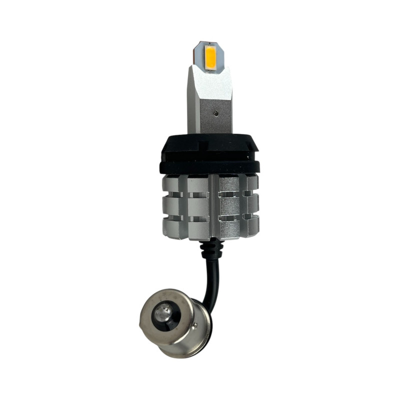 LED лампи P21W (1156) R1 Yellow 21W 3000Lm з обманкою Canbus 12V жовті в повороти (2 шт.)