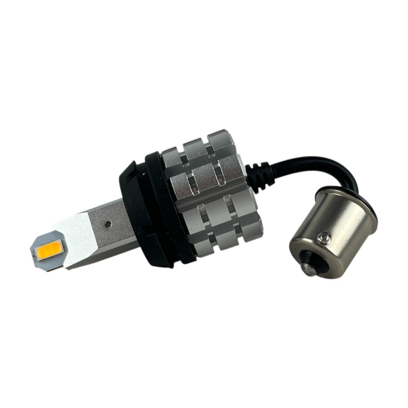 LED лампи P21W (1156) R1 Yellow 21W 3000Lm з обманкою Canbus 12V жовті в повороти (2 шт.)