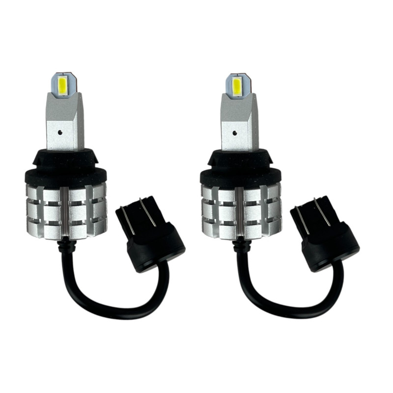 LED лампи T20 W21W (7440) R1 White 21W 3000Lm 5000K з обманкою Canbus 12V білі в ДХО / задній хід (2 шт.)