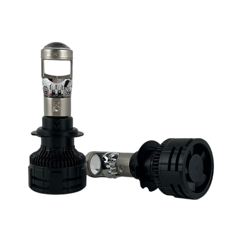 Світлодіодні LED лампи H7 EA Light X A80S 5000K 12000Lm лінзовані міні бі-лед для авто (комплект 2 шт.)