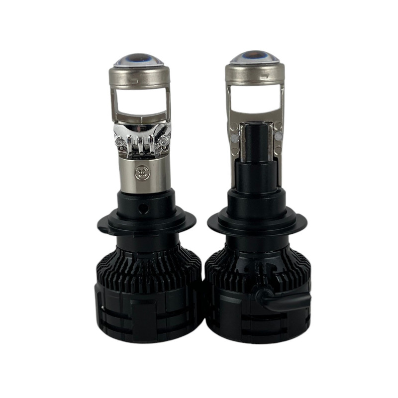 Світлодіодні LED лампи H7 EA Light X A80S 5000K 12000Lm лінзовані міні бі-лед для авто (комплект 2 шт.)