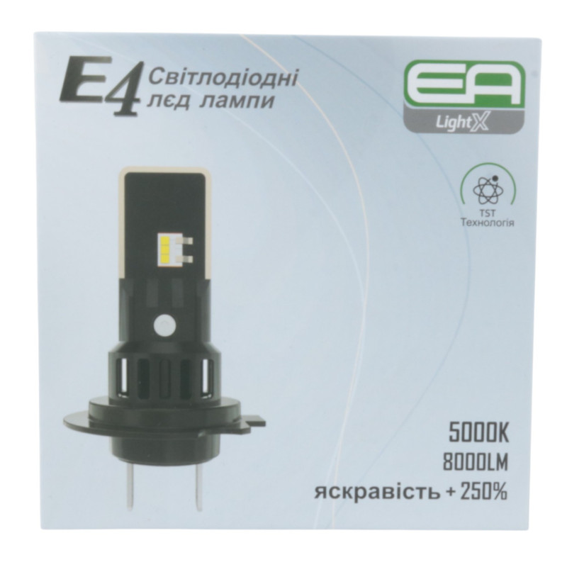 Світлодіодні LED лампи H1 EA Light X E4 5000K 8000Lm 12V-24V для авто (комплект 2 шт.)