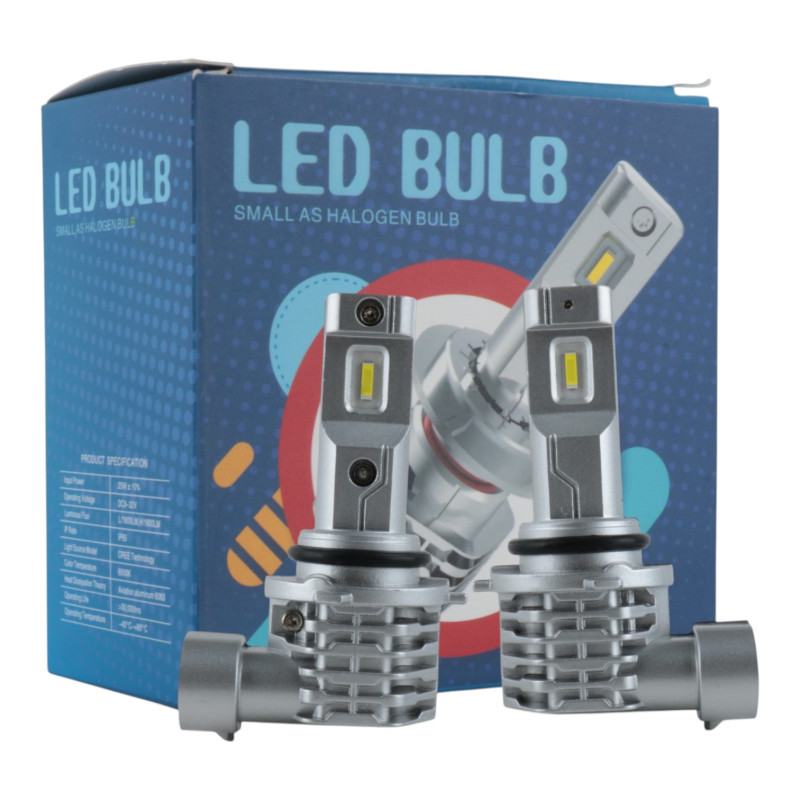LED лампи HB4 (9006) EA Light X M4 3200Lm 5500K 12/24V безвентиляторні для авто головне світло / ПТФ (2 шт.)