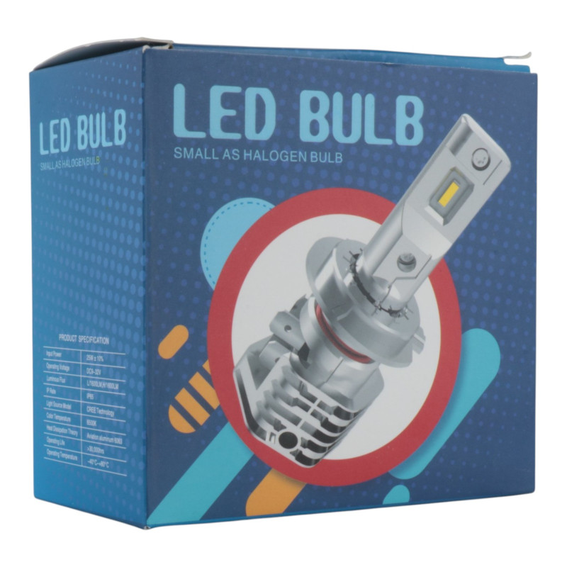 LED лампи HB4 (9006) EA Light X M4 3200Lm 5500K 12/24V безвентиляторні для авто головне світло / ПТФ (2 шт.)