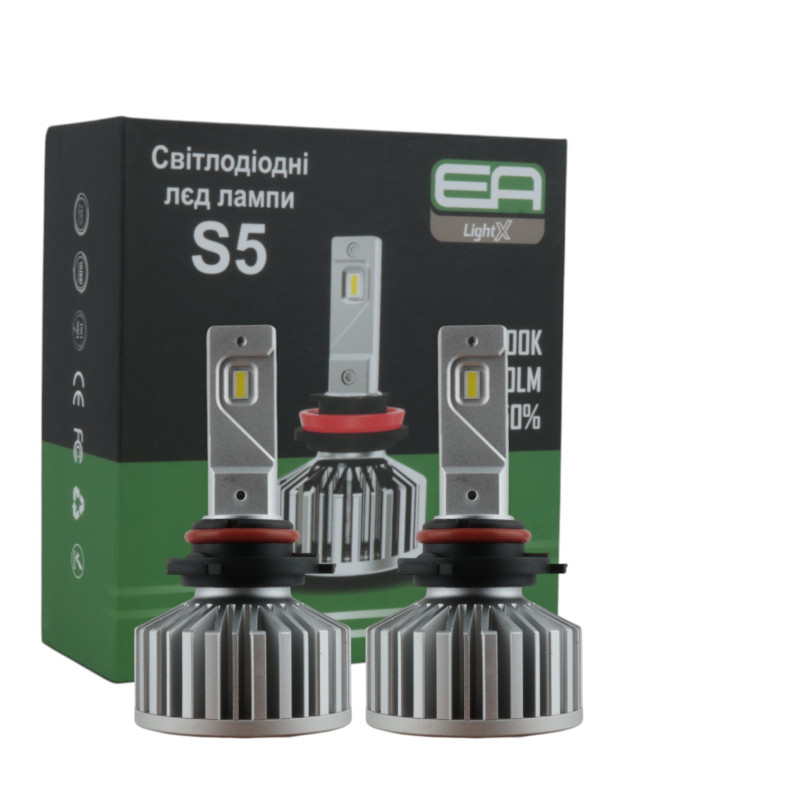 LED лампи HB4 (9006) EA Light X S5 5000Lm 5000K 12/24V для авто головне світло / ПТФ (2 шт.)