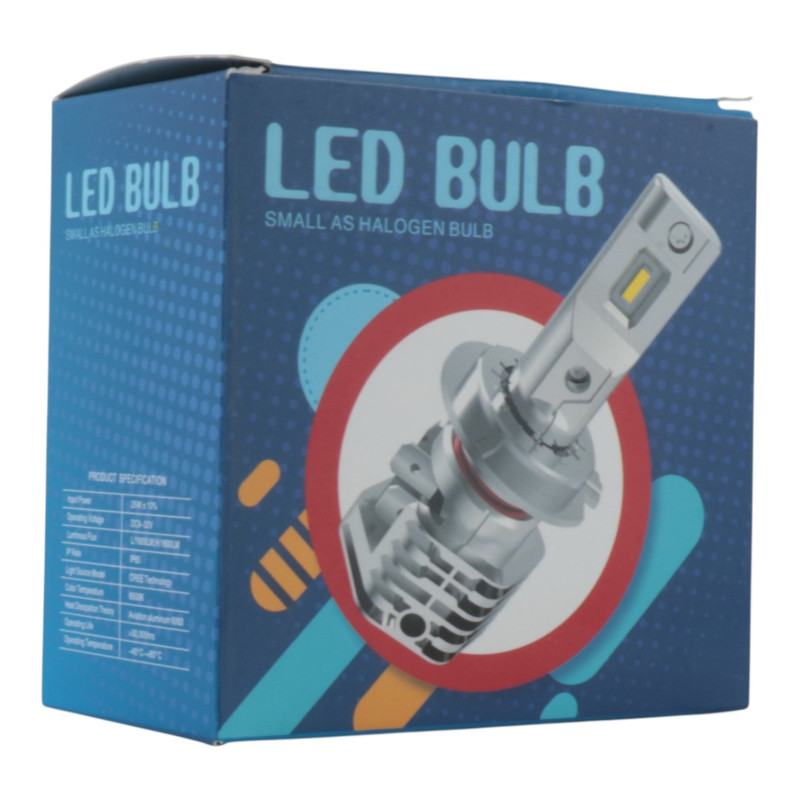 LED лампи HIR2 (9012) EA Light X M4 3200Lm 5500K 12/24V безвентиляторні для авто головне світло (2 шт.)