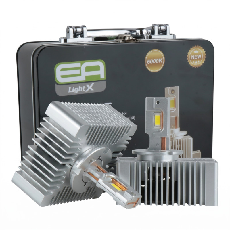Світлодіодні LED лампи D5S EA Light X K70 Can-Bus 6000K 14000Lm 12-24V (комплект 2 шт.) штатні автолампи для лінз