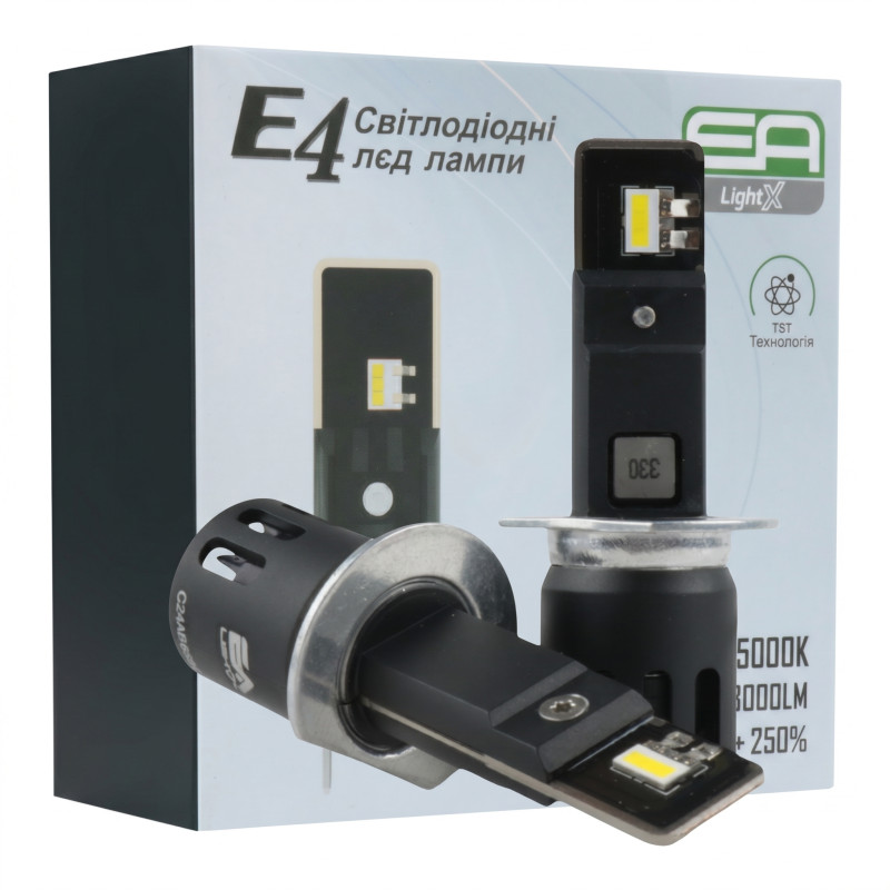 Світлодіодні LED лампи H1 EA Light X E4 5000K 8000Lm 12V-24V для авто (комплект 2 шт.)