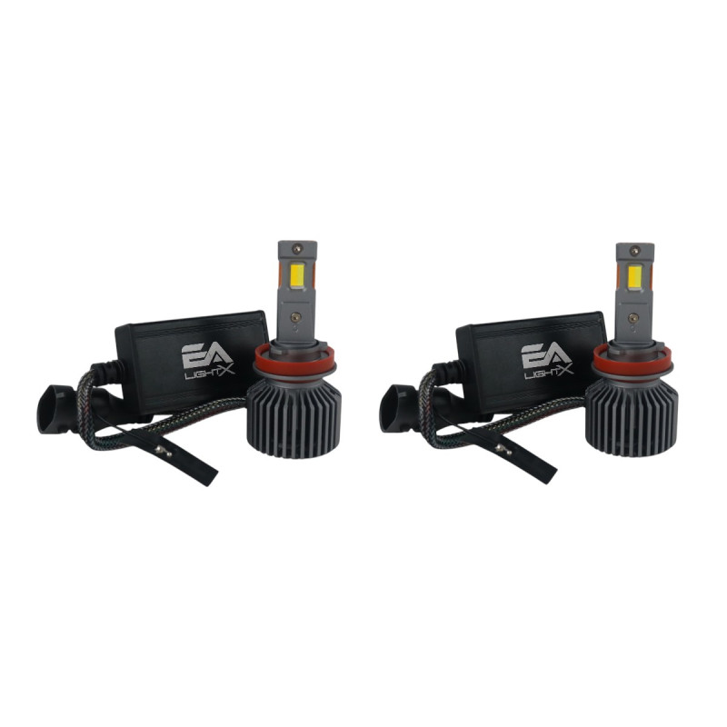 Світлодіодні LED лампи H11 EA Light X X11 Smart Bluetooth 3000K-8000K 10000Lm кулер з регулюванням кольору (комплект 2 шт.)