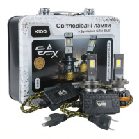 Світлодіодні LED лампи H7 EA Light X K100 CAN-BUS 5000K 15000Lm 9V-32V кулер для авто головне світло (комплект 2 шт.)