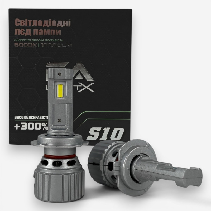 Світлодіодні LED лампи H7 EA Light X S10 5000K 10000Lm 12V-24V CSP для авто (комплект 2 шт.)