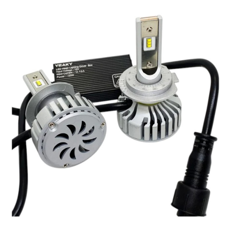 Світлодіодні LED лампи H7 Yeaky 5500K 4800Lm 12V-24V Philips ZES кулер головне світло авто (комплект 2 шт.)