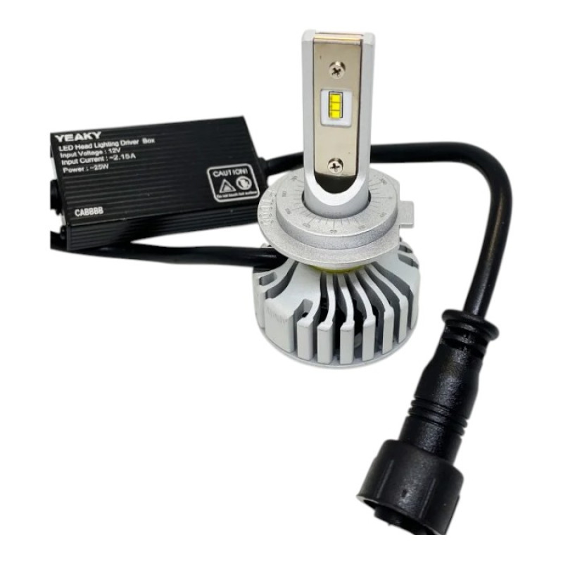 Світлодіодні LED лампи H7 Yeaky 5500K 4800Lm 12V-24V Philips ZES кулер головне світло авто (комплект 2 шт.)