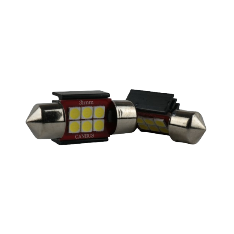 Світлодіодні лампи 6SMD 36 мм білі 12-24V для салону, дверей, номера