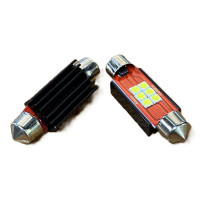 Світлодіодні лампи 6SMD 37 мм білі 12-24V для салону, дверей, номера