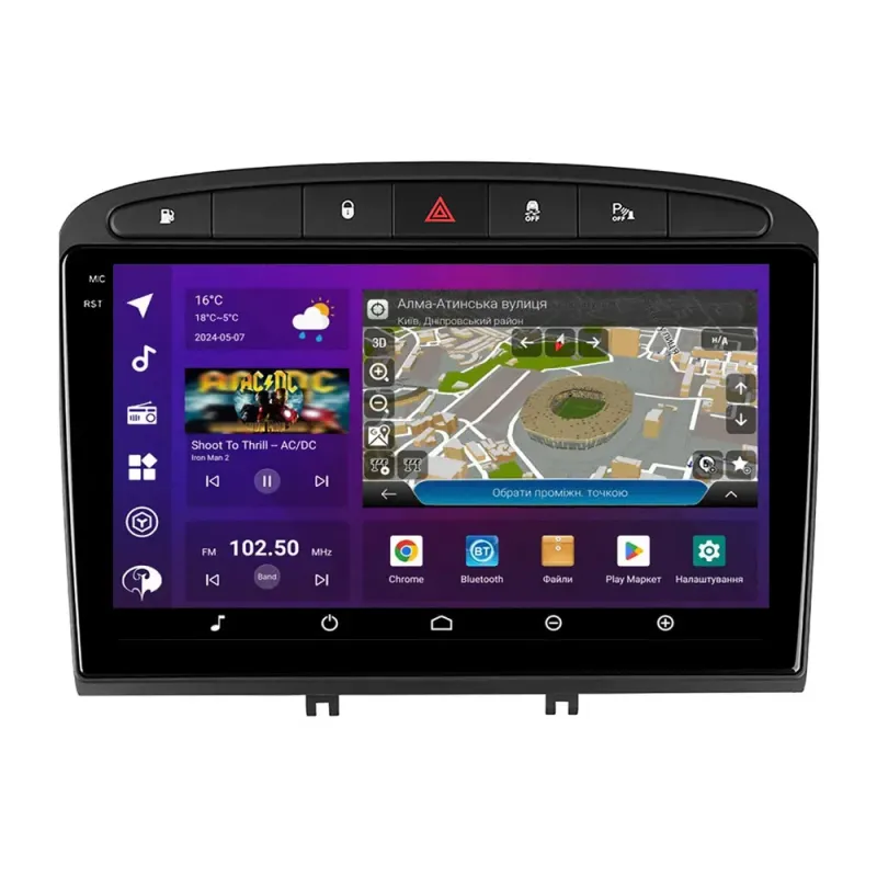 PHANTOM DVA-2K9 ProMax 4G 360° 8+128 Peugeot 308 2007-2015, Peugeot 408 2012-2020