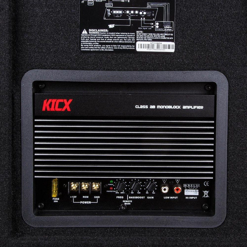 сабвуфер корпусний kicx gt-311bpa