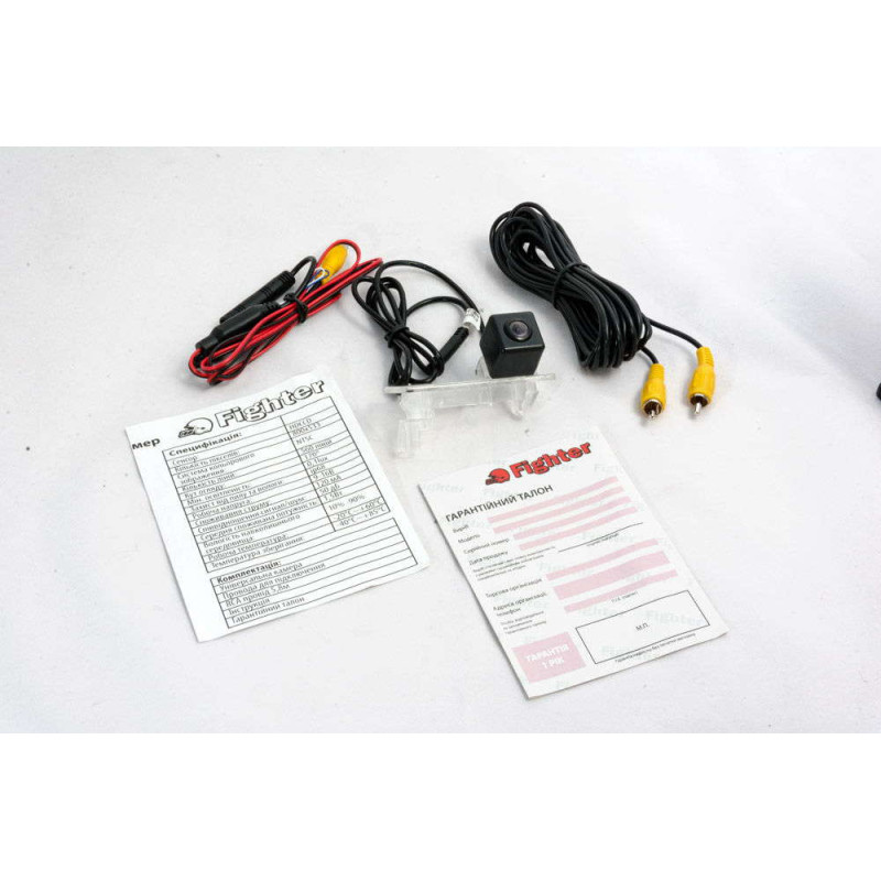 камера заднего вида fighter cs-ccd+fm-12 (vw/skoda/seat)