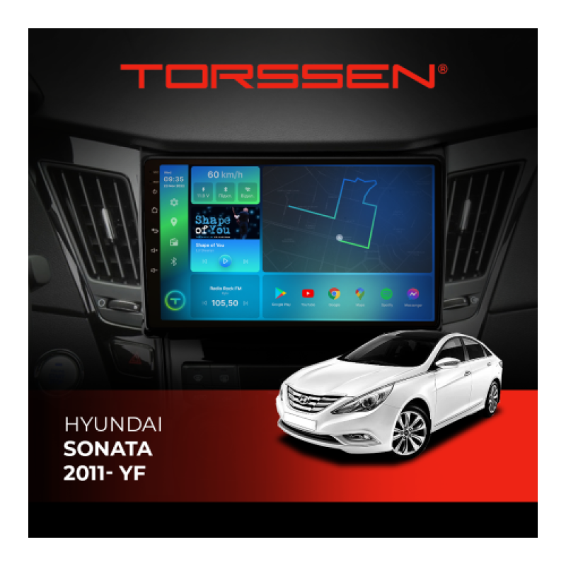 Штатна магнітола TORSSEN Hyundai Sonata 11- YF F9464 4G