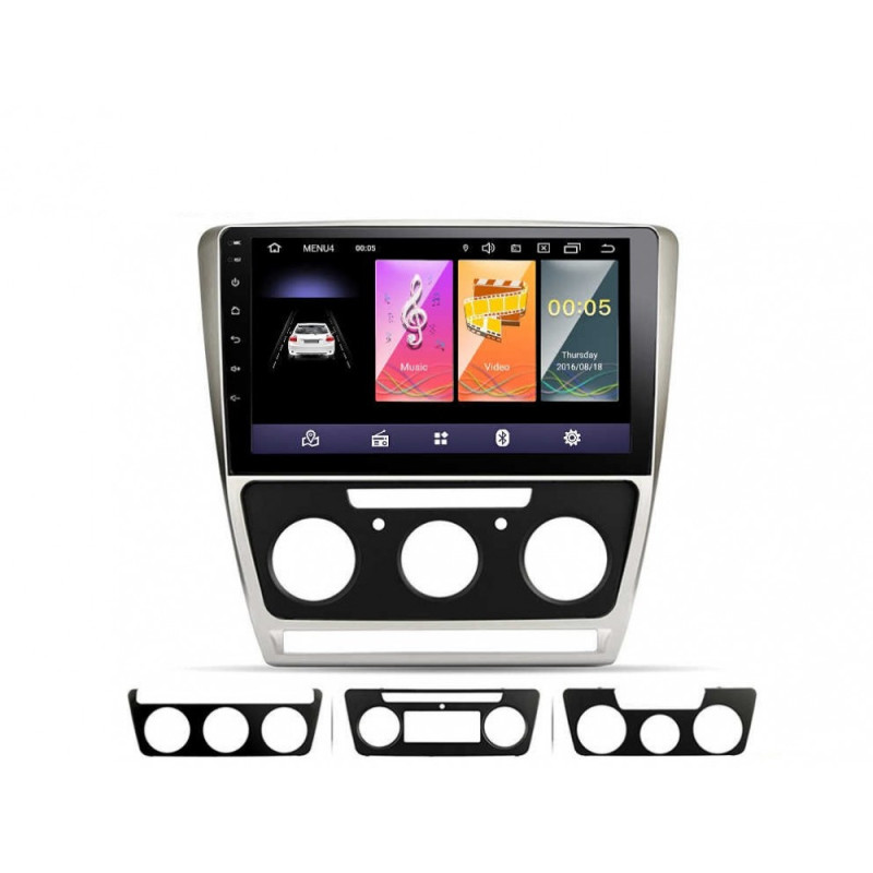Штатна магнітола Torssen Skoda Octavia A5 08-13 silver F10332 4G Carplay