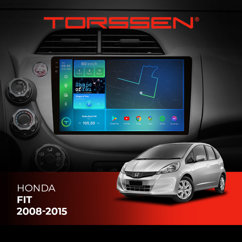 Штатна магнітола Torssen 2K Honda Fit 2008-2015 F9332 4G Carplay DSP